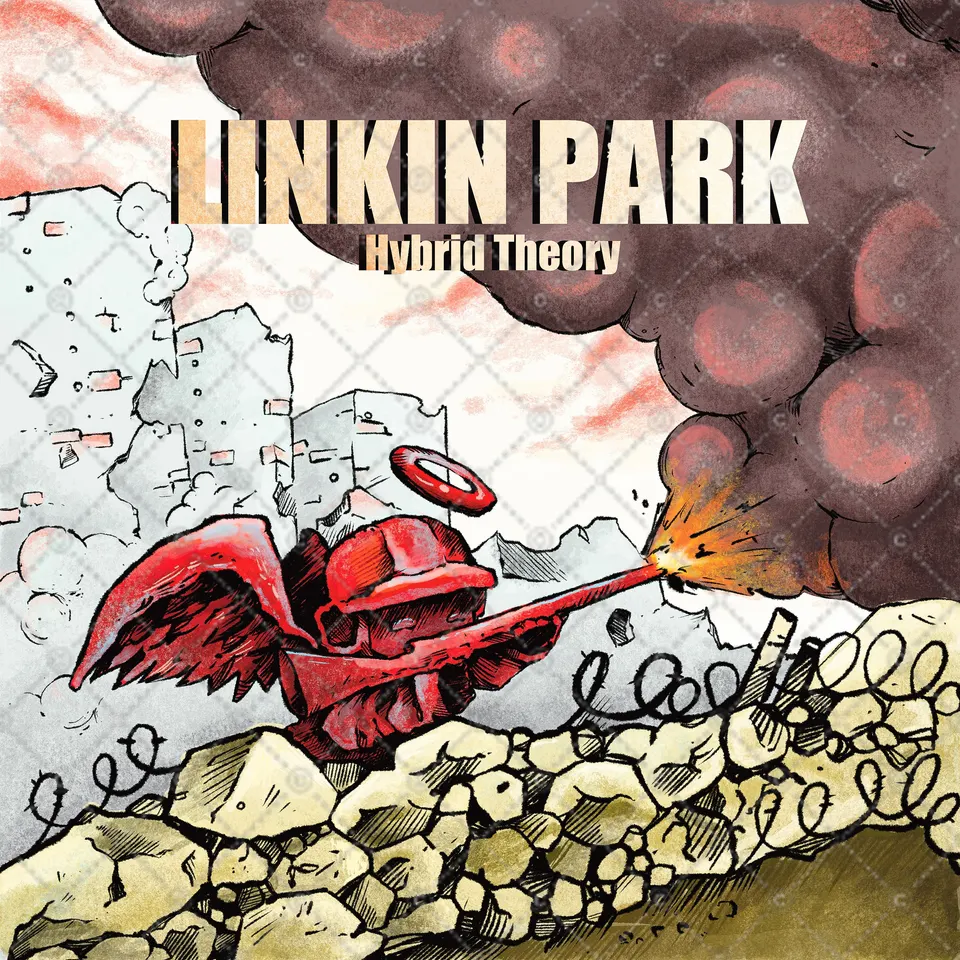 Esempio di graphic design: Linkin Park Hybrid Theory
